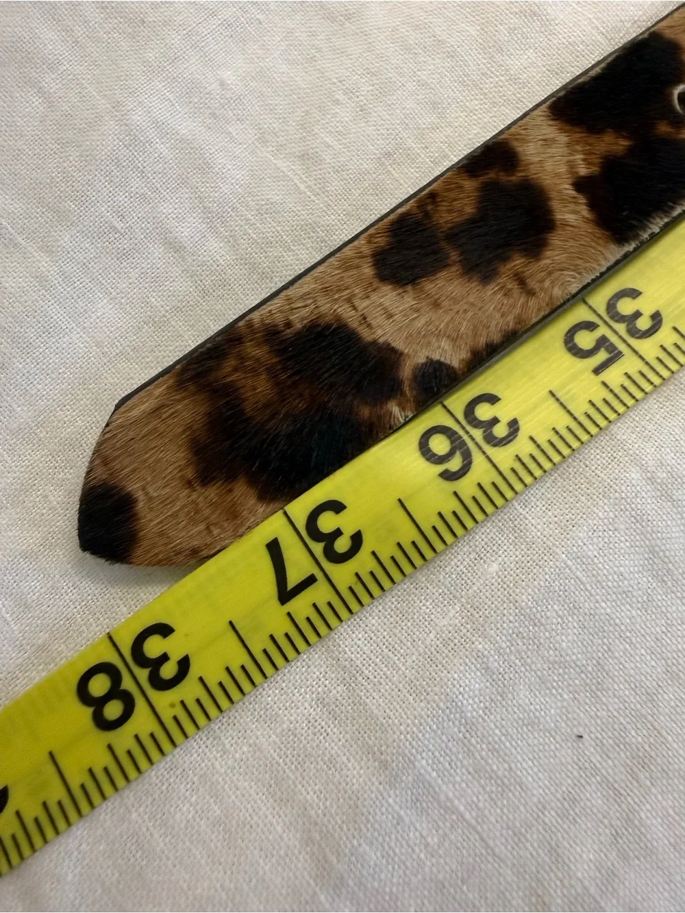J. Crew Leopard Calf Hair Leather Belt E2335 - Picture 12 of 13